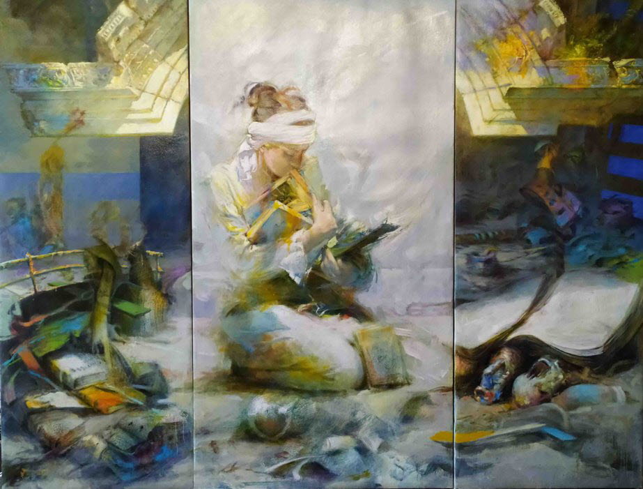Tripticon - Pairi Daeza 170x220cm oil on canvas